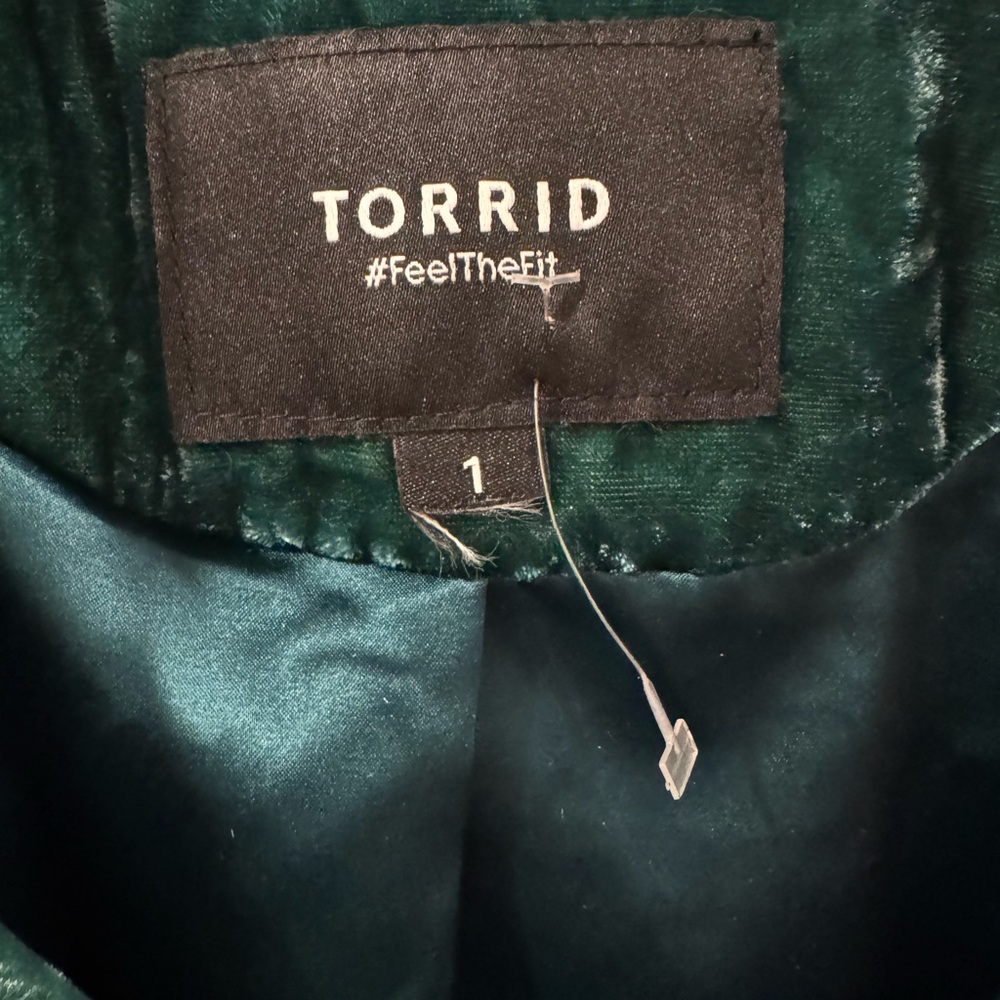 Torrid | Velvet Moto Jacket – Botanical Garden Green – Luxe Soft Texture - Picture 11 of 14
